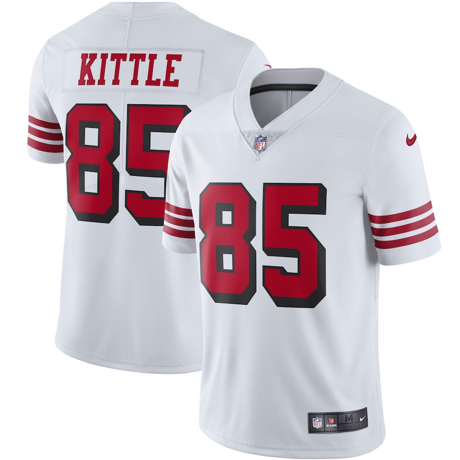 Men San Francisco 49ers #85 George Kittle Nike White Color Rush Vapor Limited NFL Jersey